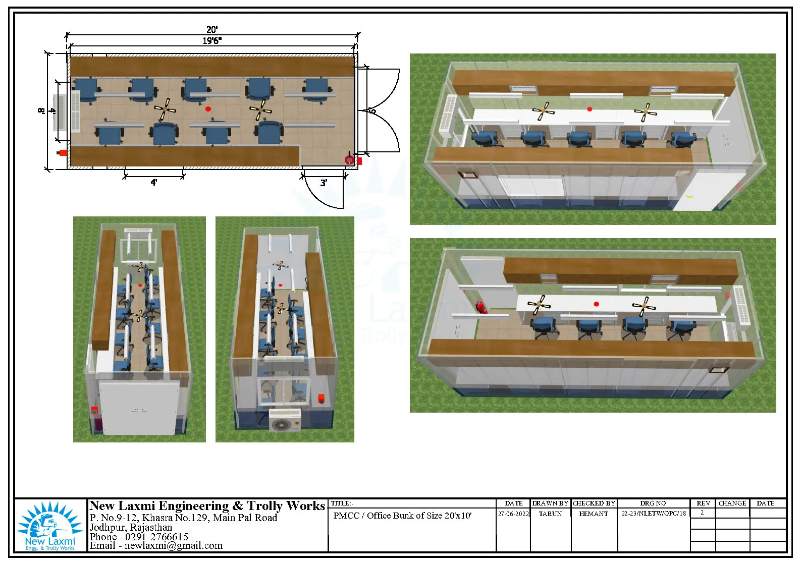 Office Cabin Layout